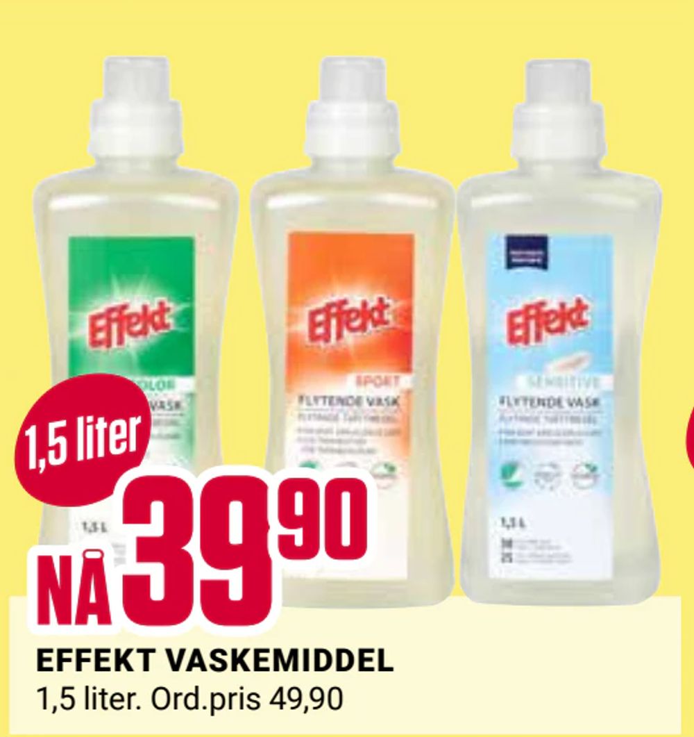 Effekt Vaskemiddel