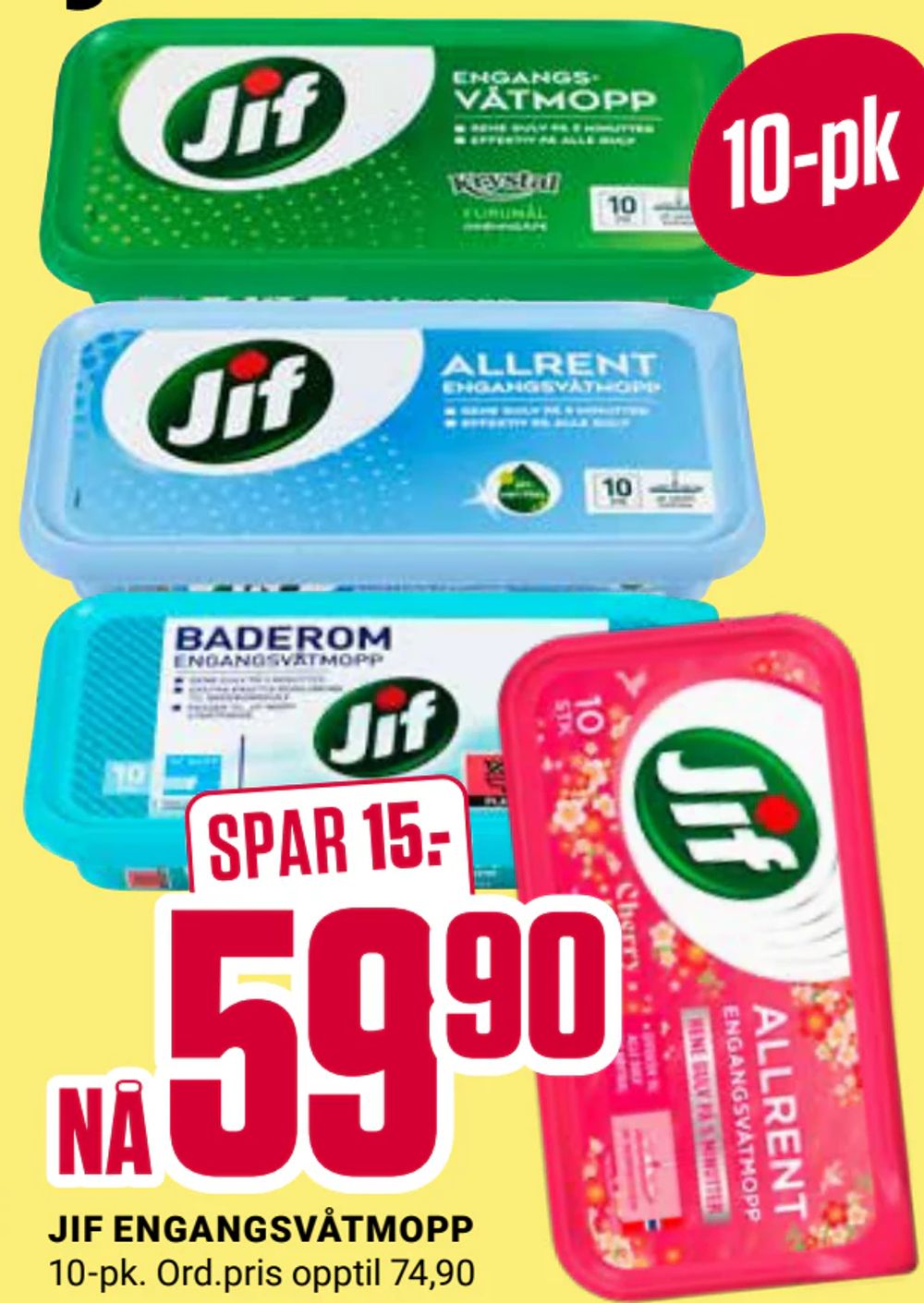 Jif Engangsvåtmopp