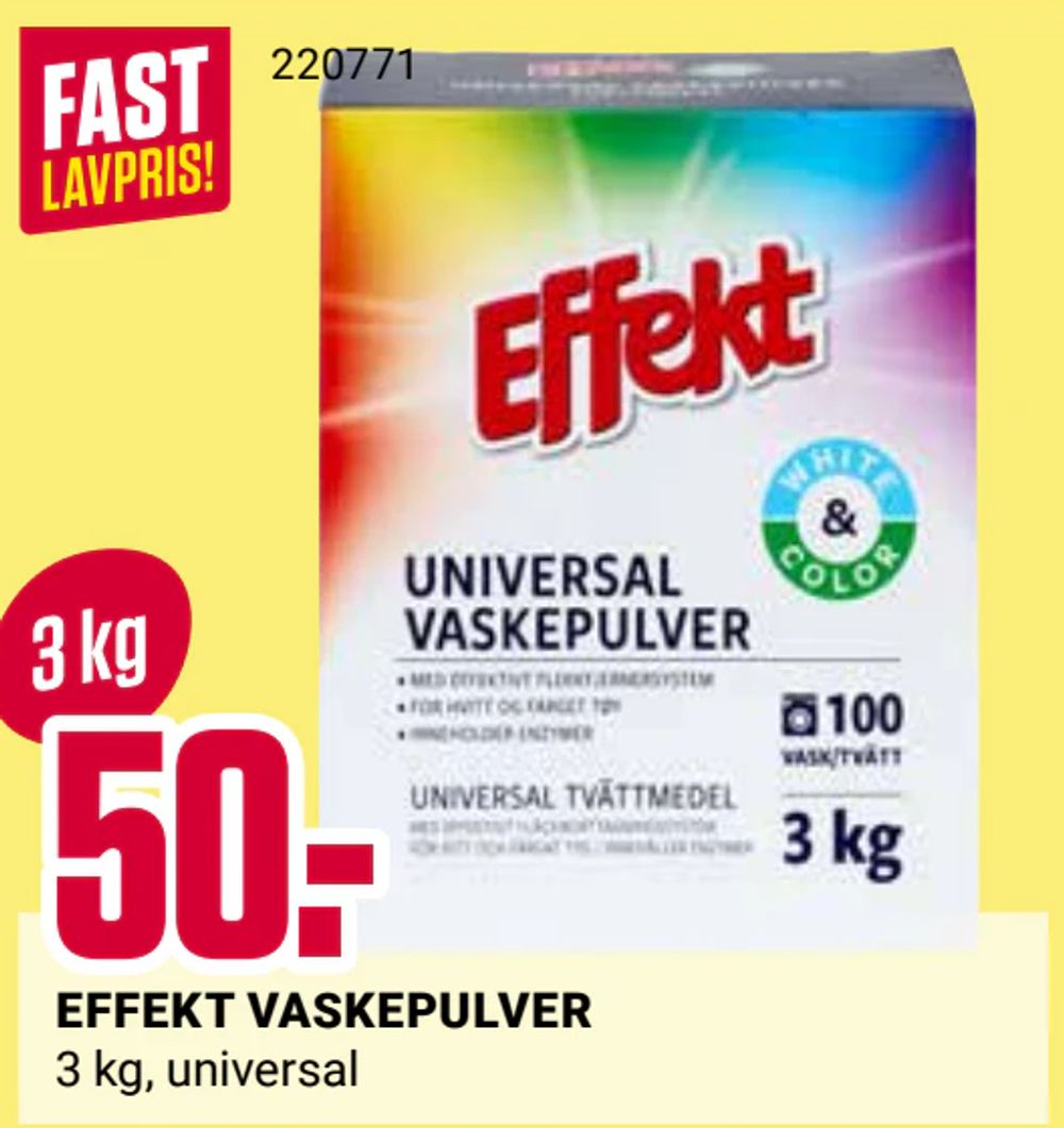 Effekt Vaskepulver