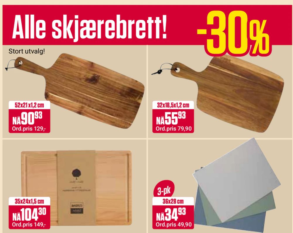 Alle skjærebrett