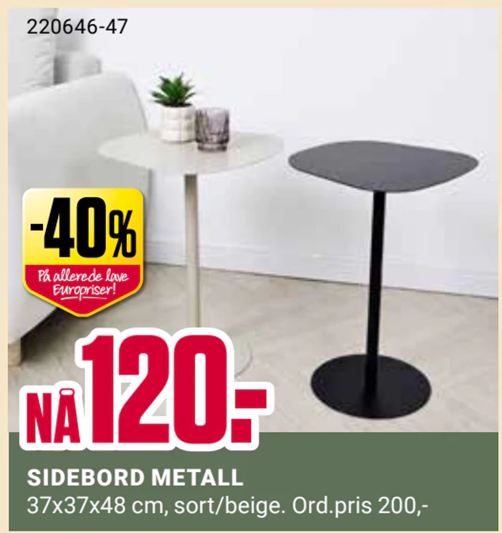 Sidebord Metall