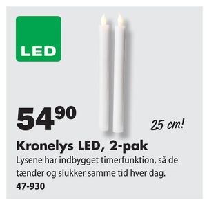 Kronelys LED, 2-pak
