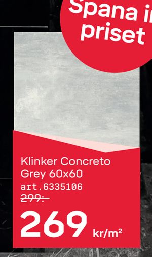 Klinker Concreto Grey 60x60