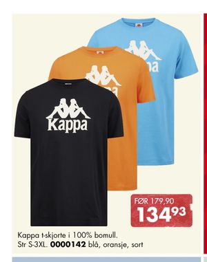 Kappa t-skjorte i 100% bomull