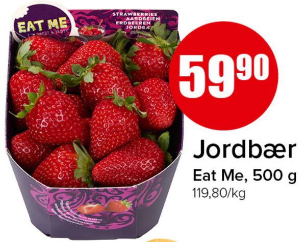 Jordbær Eat Me, 500 g 119,80/kg