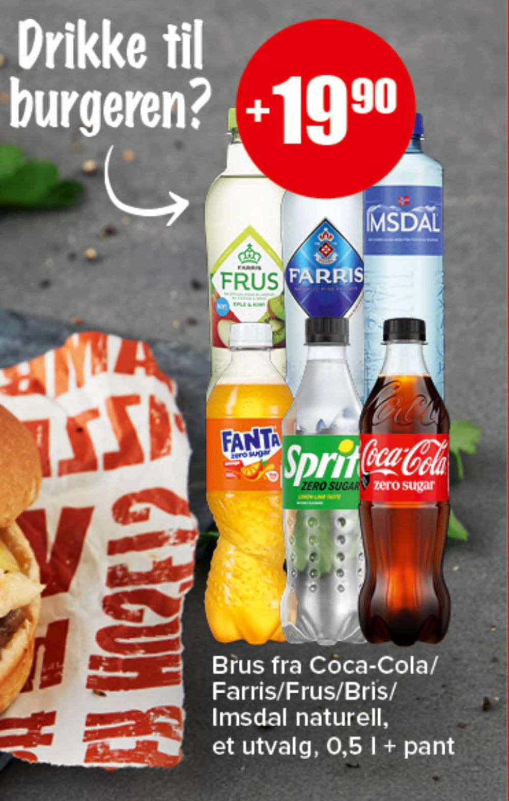 Brus fra Coca-Cola/ Farris/Frus/Bris/ Imsdal naturell