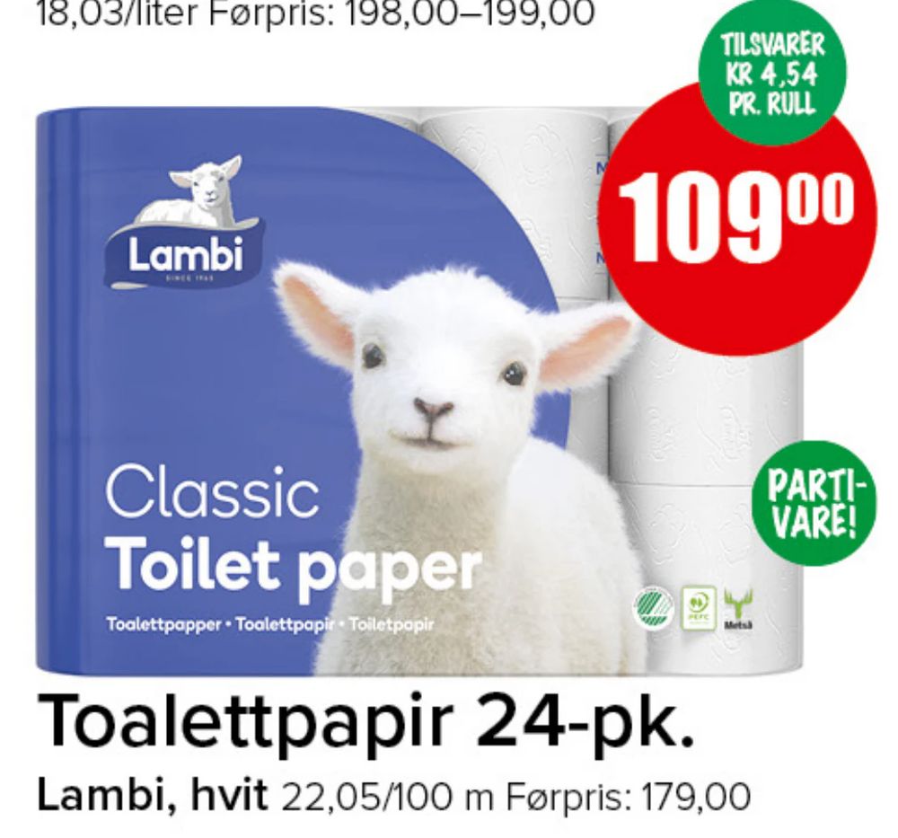 Toalettpapir 24-pk.