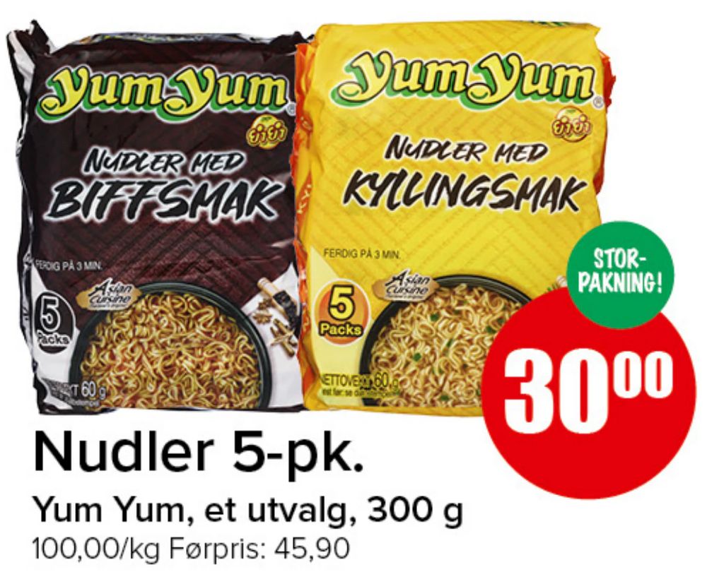 Nudler 5-pk.