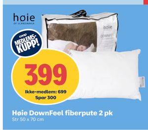 Høie DownFeel fiberpute 2 pk