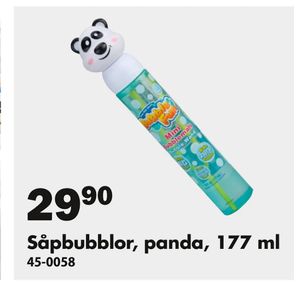 Såpbubblor, panda, 177 ml