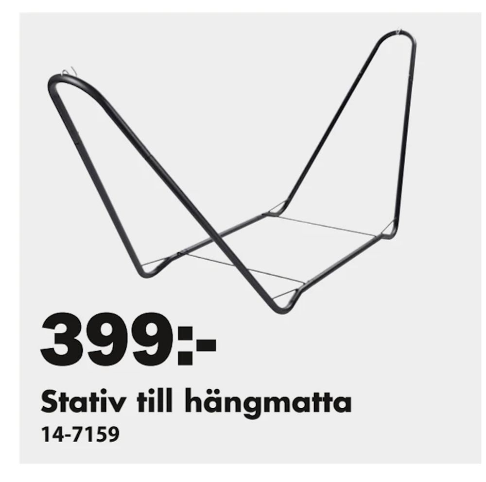 Erbjudanden på Stativ till hängmatta från Biltema för 399 kr
