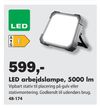 LED arbejdslampe, 5000 lm