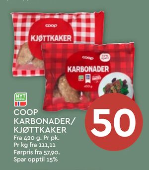 COOP KARBONADER/ KJØTTKAKER
