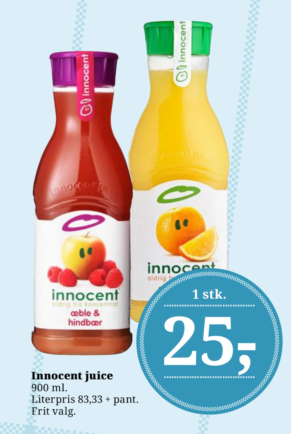 Tilbud på Innocent juice fra Dagli'Brugsen til 25 kr.