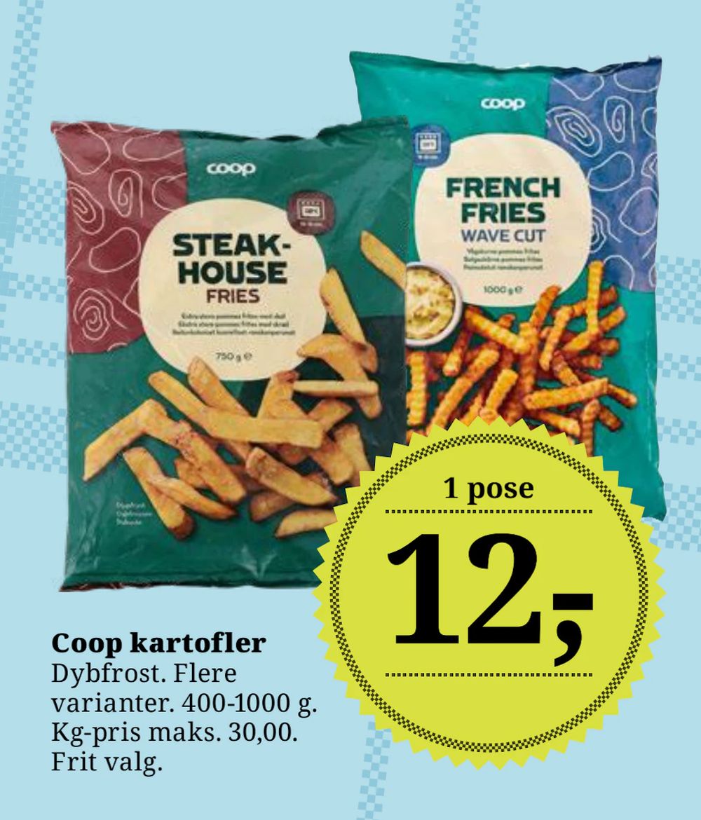 Tilbud på Coop kartofler fra Dagli'Brugsen til 12 kr.