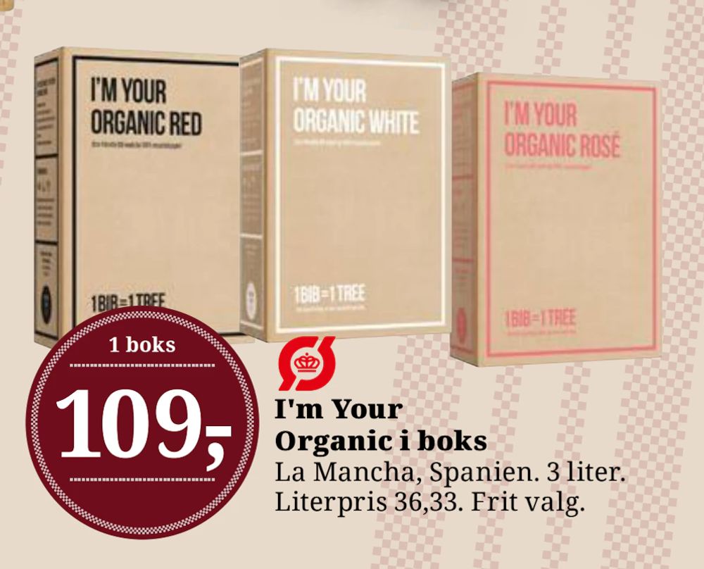 Tilbud på I'm Your Organic i boks fra Dagli'Brugsen til 109 kr.