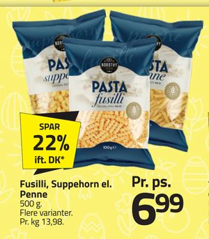 Fusilli, Suppehorn el. Penne