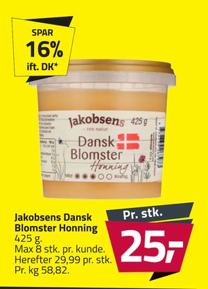 Jakobsens Dansk Blomster Honning