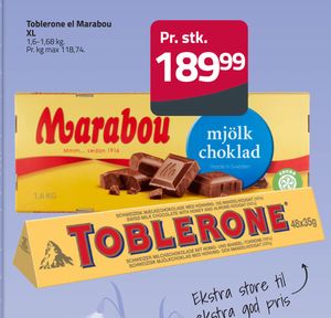 Toblerone el Marabou XL