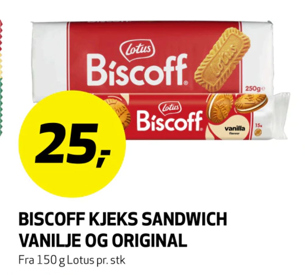 Biscoff Kjeks Sandwich Vanilje og Original