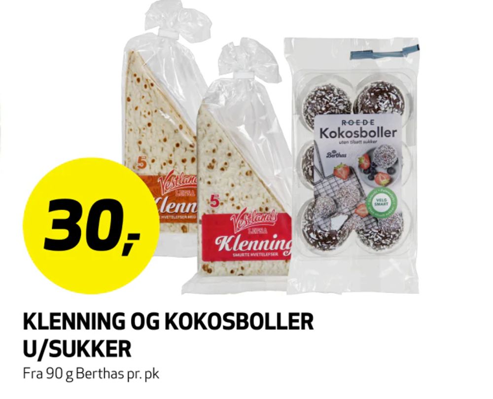 Klenning og Kokosboller U/Sukker