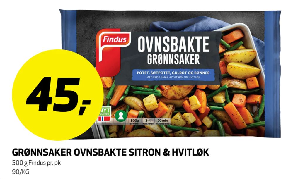 Grønnsaker Ovnsbakte Sitron & Hvitløk