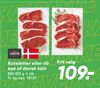 Koteletter eller rib eye af dansk kalv