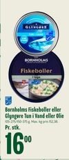 Bornholms Fiskeboller eller Glyngøre Tun i Vand eller Olie
