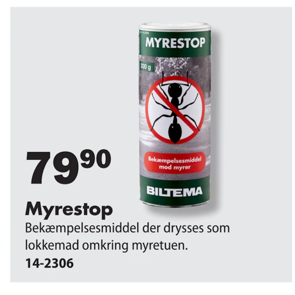 Tilbud på Myrestop fra Biltema til 79,90 kr.