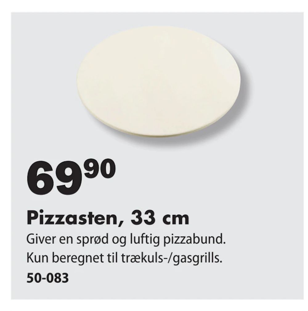 Tilbud på Pizzasten, 33 cm fra Biltema til 69,90 kr.
