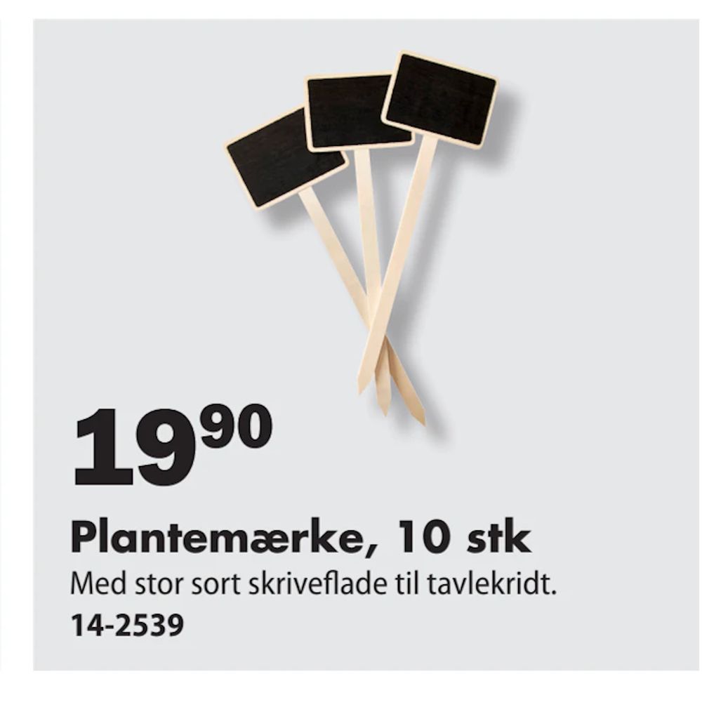 Tilbud på Plantemærke, 10 stk fra Biltema til 19,90 kr.