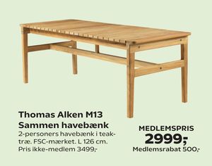 Thomas Alken M13 Sammen havebænk