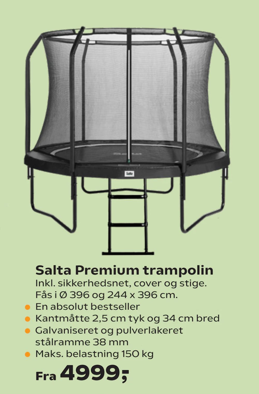 Tilbud på Salta Premium trampolin fra Coop.dk til 4.999 kr.