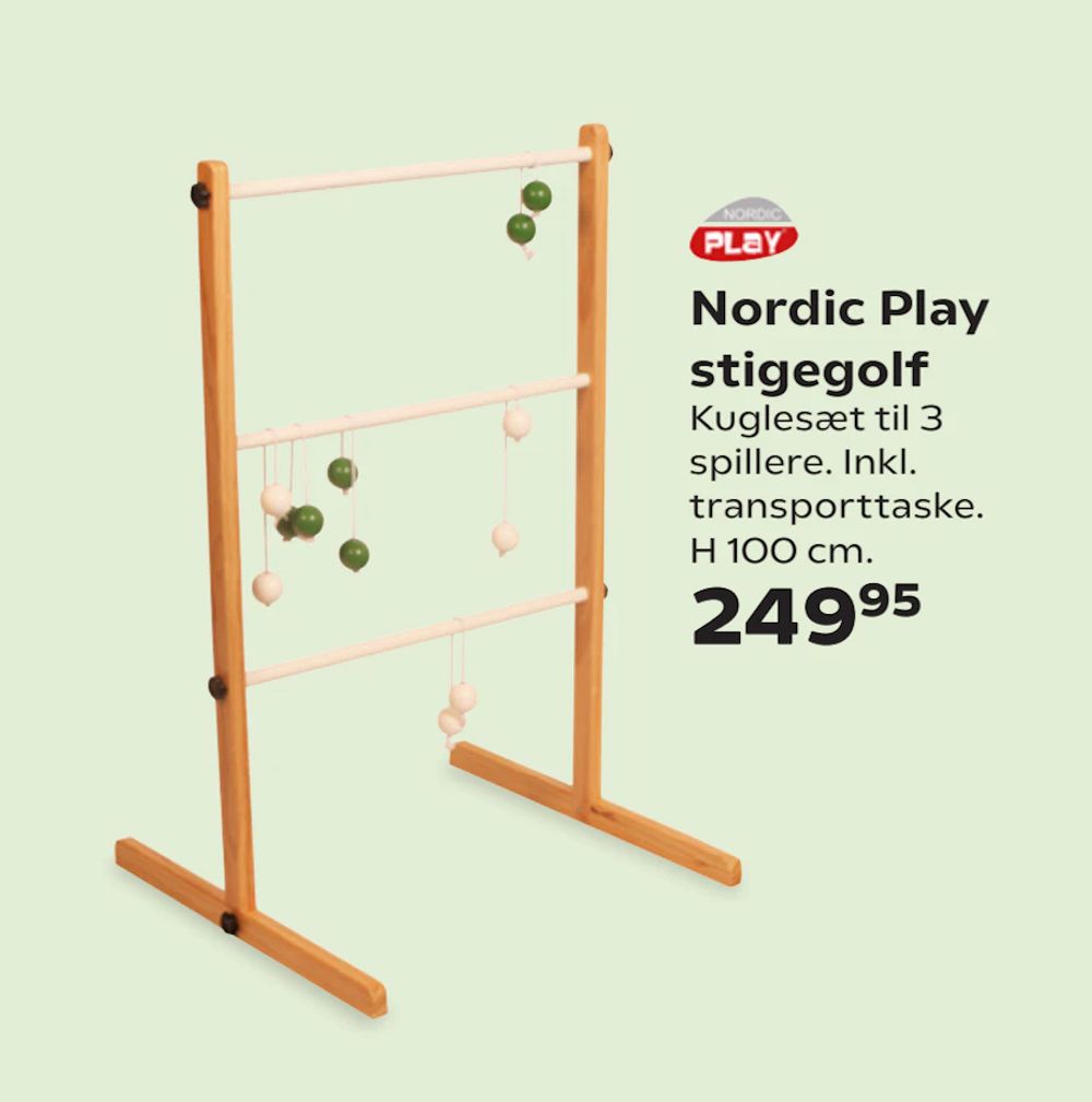 Tilbud på Nordic Play stigegolf fra Coop.dk til 249,95 kr.