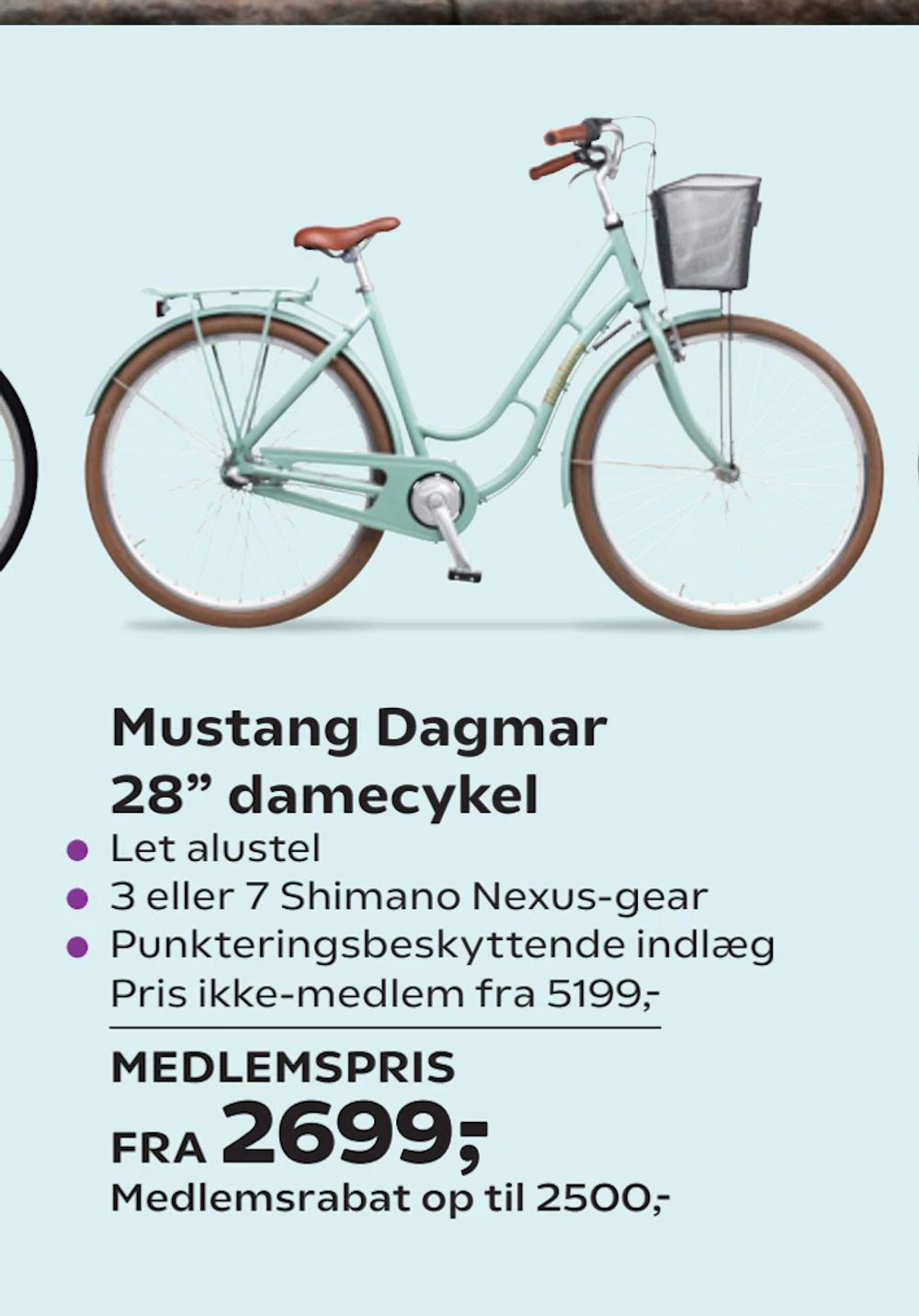 Tilbud på Mustang Dagmar 28” damecykel fra Coop.dk til 2.699 kr.