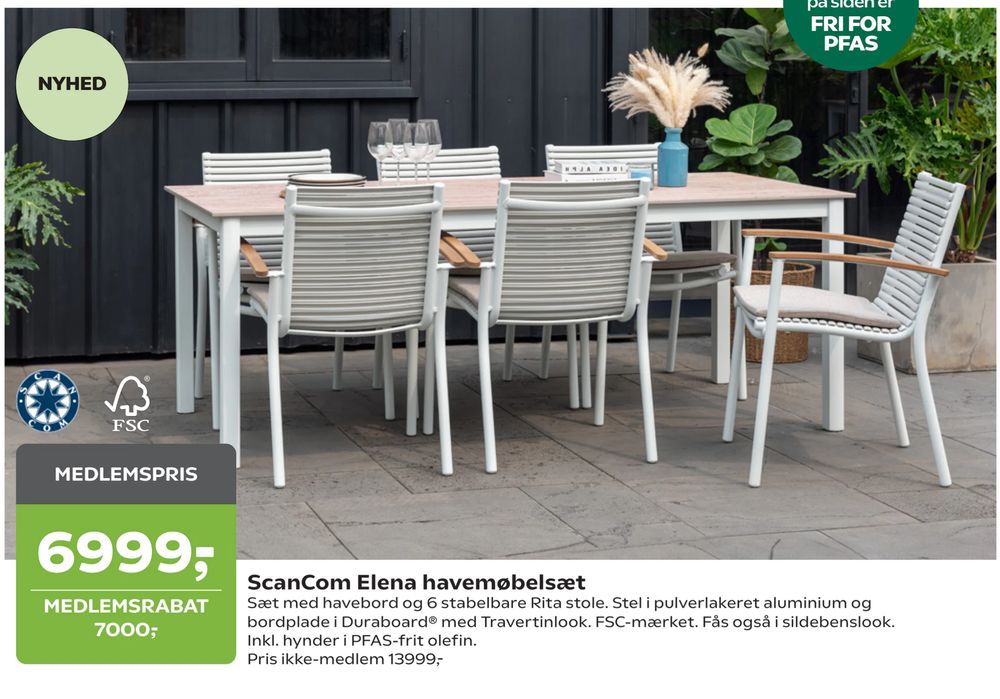 Tilbud på ScanCom Elena havemøbelsæt fra Coop.dk til 13.999 kr.