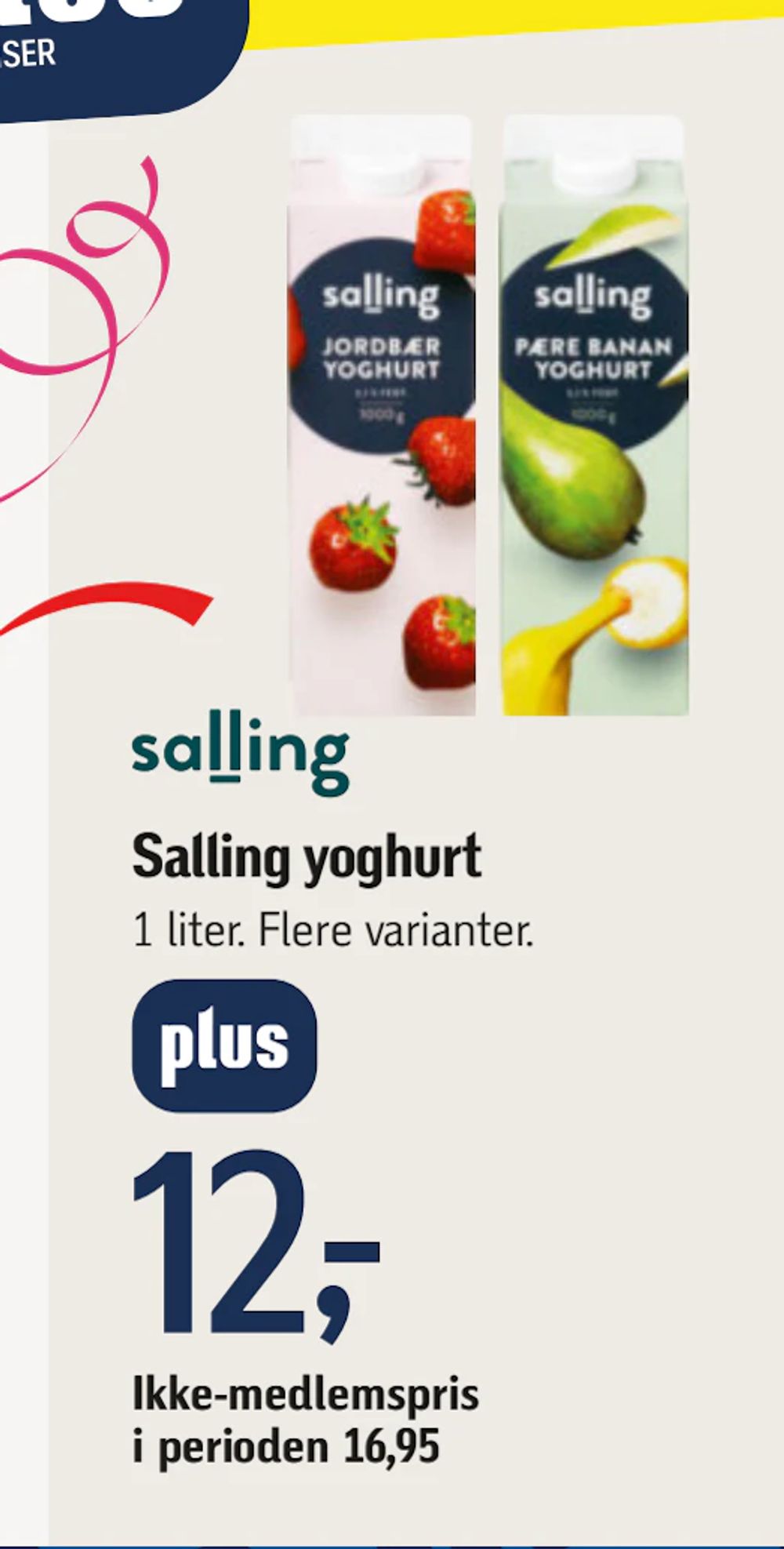 Tilbud på Salling yoghurt fra føtex til 16,95 kr.