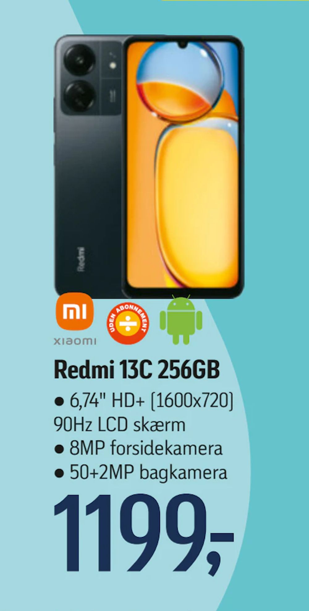Tilbud på Redmi 13C 256GB fra føtex til 1.199 kr.