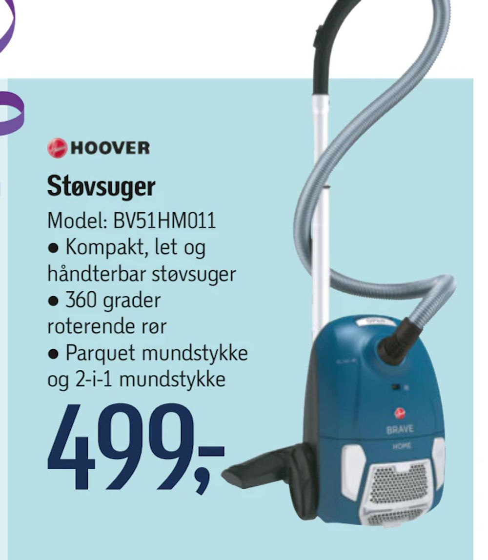 Tilbud på Støvsuger fra føtex til 499 kr.