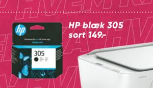 HP blæk 305 sort