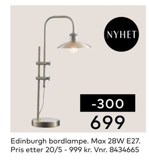 Edinburgh bordlampe