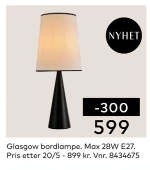 Glasgow bordlampe