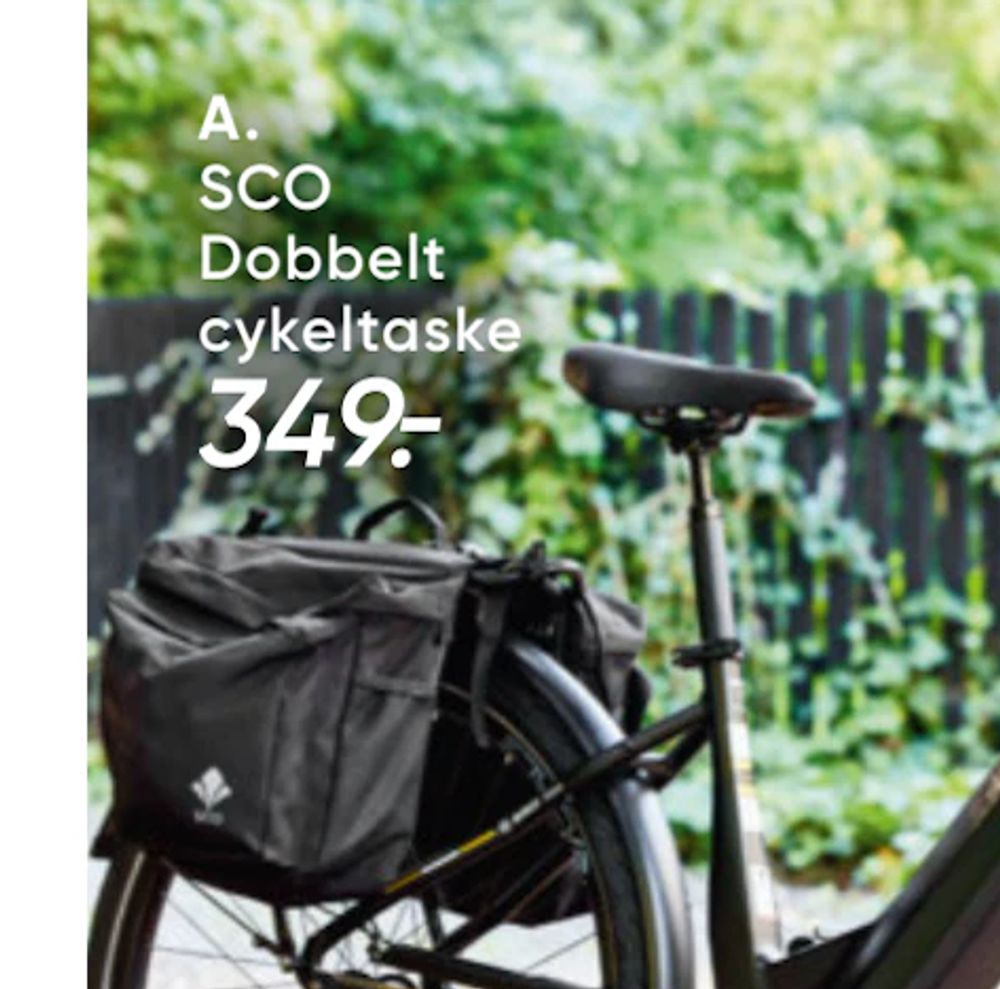 Tilbud på SCO Dobbelt cykeltaske fra Bilka til 349 kr.
