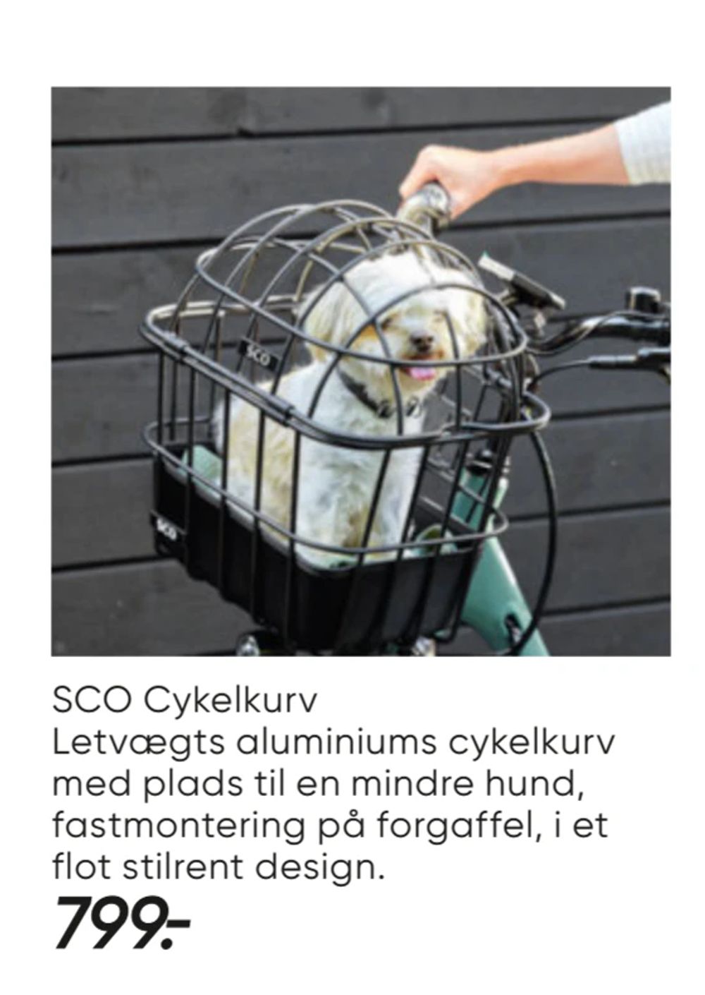 Tilbud på SCO Cykelkurv fra Bilka til 799 kr.