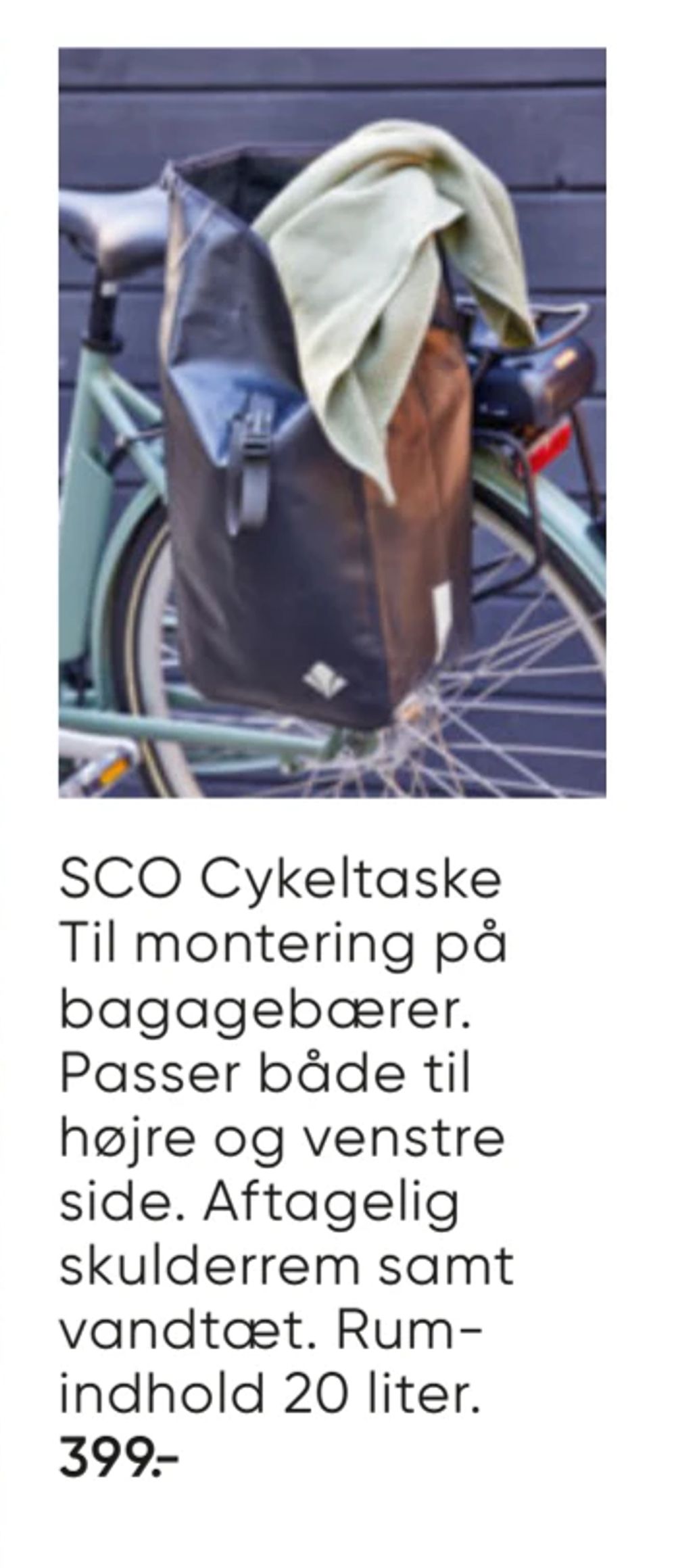 Tilbud på SCO Cykeltaske fra Bilka til 399 kr.