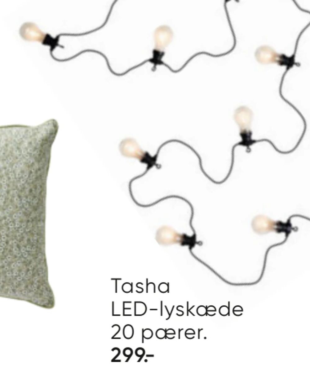 Tilbud på Tasha LED-lyskæde 20 pærer. fra Bilka til 299 kr.