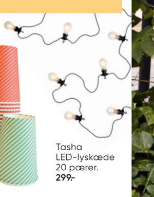 Tasha LED-lyskæde 20 pærer
