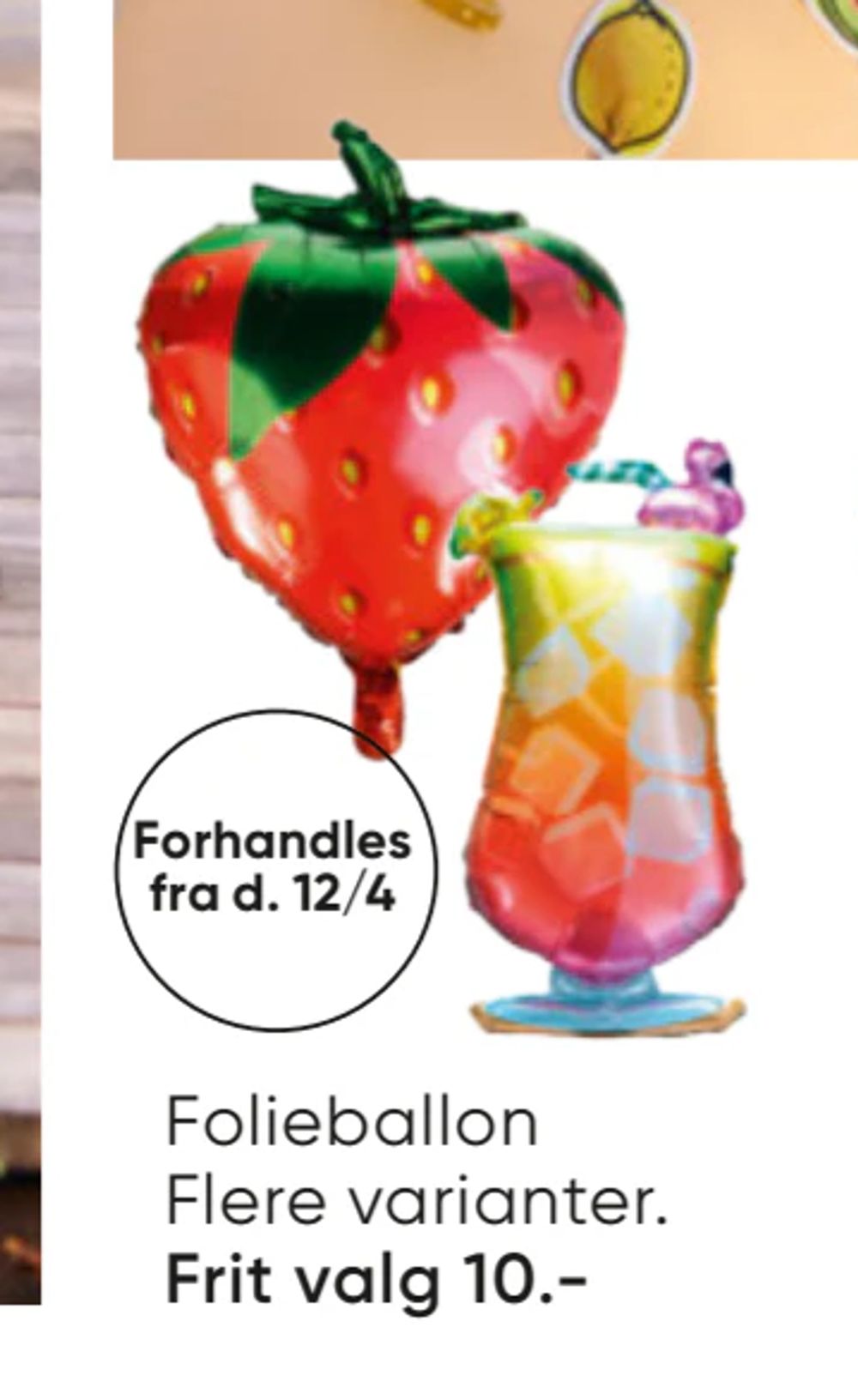 Tilbud på Folieballon fra Bilka til 10 kr.