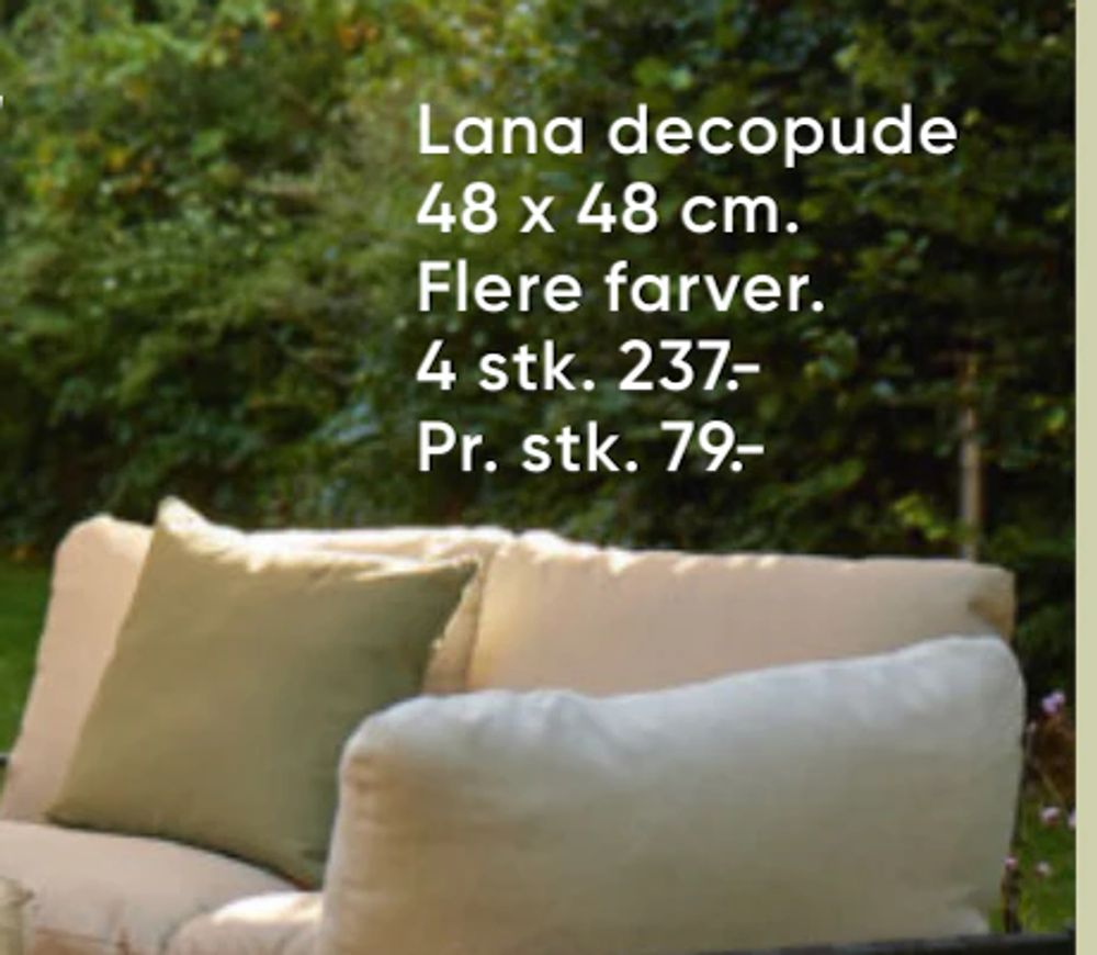 Tilbud på Lana decopude 48 x 48 cm fra Bilka til 237 kr.
