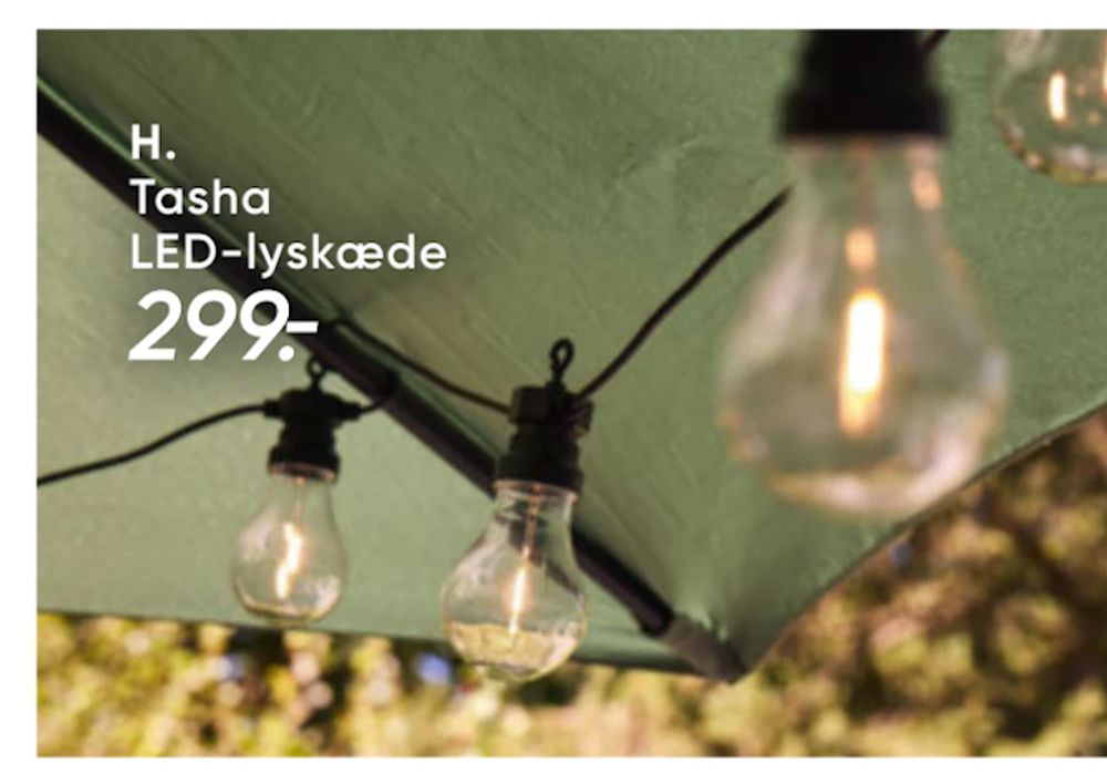Tilbud på Tasha LED-lyskæde fra Bilka til 299 kr.